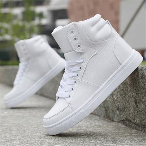 best white high top sneakers.